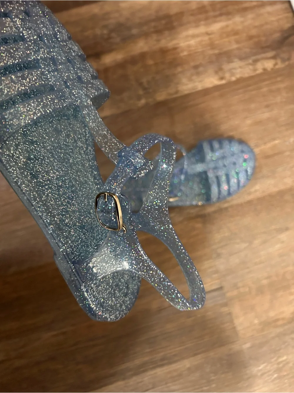Old Navy Sparkle Blue Jelly Sandals ( Kids)
